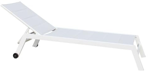 Gartenliege Formentera stapelbar Textilene Aluminium Anthrazit