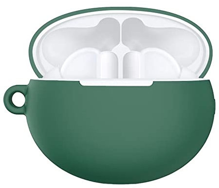 FTRONGRT Cover per Auricolare Bluetooth in Silicone per Huawei Freebuds 5i Cover, Antiurto, Custodia da Trasporto Compatibile Huawei Freebuds 5i Auricolare Bluetooth.Verde Scuro