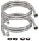 JUWO 6 FT Washing Machine Hoses with 90 Degree Elbow, 3/4 FHT Stainless Steel Washer Hoses, For Short to Moderate-Distance Water Supply in Small & Medium Residences, Red & Blue (2-Pack)