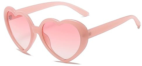 WDZAYXC Polarizzati Oversize Cuore Retro Occhiali Da Sole Simpatici Occhiali,Protezione UV400