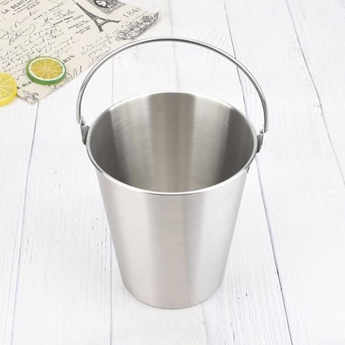 Stainless Steel Mini Ice Bucket, Cold Drink Ice Bucket With Cover, Insulated Double Wall Ice Bucket, Beverage Cooler Perfect For Gatherings(1800ML)