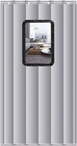 ZORZA Rideau de Porte Thermique Chauffant,Rideau de Porte Thermique Isolant Anti Froid d'hiver,Rideau de Porte Isolant Coton Thermique et Phonique,pour Porte d'entrée, Porte de,D,W90xH205cm