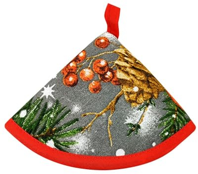 Presina Natalizia da cucina a forma cappuccio CHRISTMAS - Made in Italy (PIGNE)