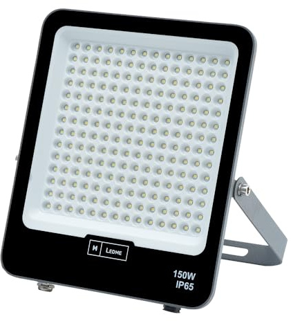 M Ledme - Faretto Proiettore Led Napoli Plus 150 W, 2.400 lumen, IP65 dimmerabile, Colore Luce Fredda (6000 k), illuminazione esterna, uso per giardino, cortili, parcheggio, hotel, navi ecc. LM6813