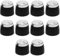 The Lord of the Tools 10PCS Audio Knobs Shaft Pots Knob Amplifier Push On Audio Knob Barrel Audio Knob Compatible with Marshall Amp JCM 800 900 2000 Plexi JMP, Black and Silver