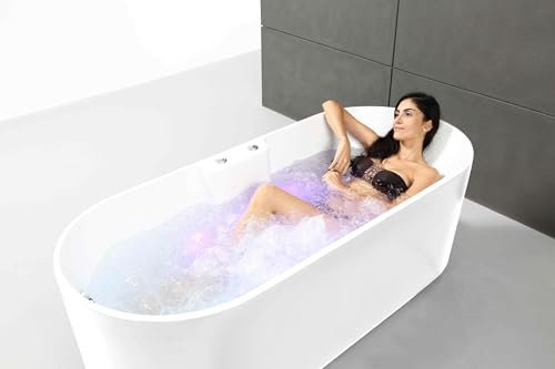 UKIO WHITE Bulle - Vasca freestanding idromassaggio L 175 x l 75 cm, by SPALINA