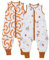 LAT Gigoteuse d'été à Pieds 2pcs Sac de Couchage pour Bébé 0.5 tog Gigoteuse avec Jambes Sans Manches Turbulette Ete pour Garçon Fille, Longeur 65 cm, 3-12 Mois (Souris + Arc)