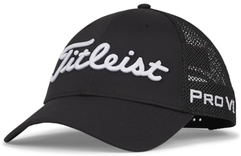 Titleist Unisex Tour Performance Mesh Cap Verschluss, schwarz/weiß, Einheitsgröße