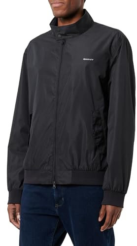 GANT Chaqueta Ligera Harrington, Negro, M Hombres