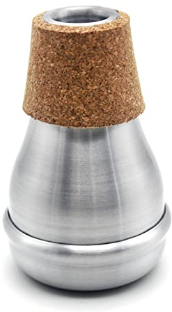 Trompeten-Dämpfer zum Üben von Trompeten, gerader Cup, Musikzubehör, leichter Schalldämpfer, Anfänger, tragbar, Trompetenschalldämpfer mit Kopfhörern, Dämpfer, Aluminium, gerade Trompete