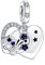 Doyafer 925 Sterling Silber Eule Liebe Charme Anhänger mit 5A Zirkon Frauen Armband Halskette Anhänger, DIY Charme Urlaub Geburtstag Freund Geschenk