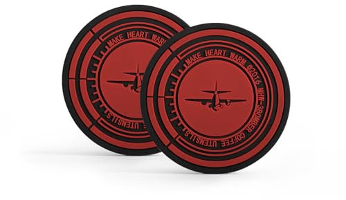 MHW-3BOMBER Posavasos de cristal, 2 unidades, posavasos de silicona, posavasos de bebidas, posavasos de cristal redondo, color negro para bebidas, bar, tazas, posavasos, modelo SP5885*2