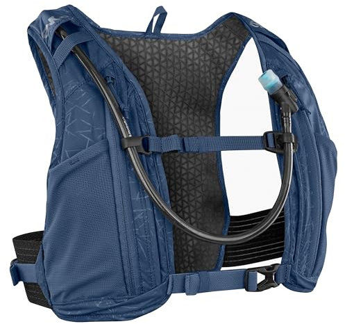 EVOC Hydro PRO 3 + 1,5l Hydration Bladder Trinkrucksack, Rucksack (extraleichter Backpack, Wanderrucksack mit Brustgurt-Taschen), Denim