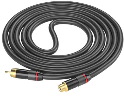 KJDKNC Cavo di prolunga audio migliorata resistenza alla rottura per Home Theater HiFi Collegamento Subwoofer a Amplificatori Wire