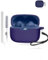 Silicone Protective Case for JBL Wave Beam 2 Earbuds - Durable and Eco-Friendly Bluetooth Earphone Cover with Precise Holes - Shock-proof, Comfortable Touch - Dark Blue