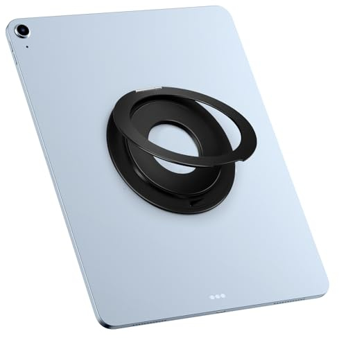 Universal Tablet Mount , Ring Holder Stand Grip for iPad Pro Air Mini,Black | Adjustable 360 Degrees Rotating Tablet Holder Fit for ipad/Kindle/e-reader and 6-13” Device,Compatible with Magsafe Stand