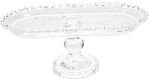 LABRIMP Piatto Frutta Vetro con Alzatina per Dessert Vassoio per Snack e Dolci Design Vintage per Frutta e Biscotti e Ristoranti
