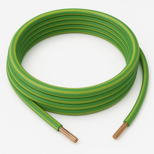 10.0mm Earth Cable 6491X Green & Yellow Round Solid Strand PVC | 10m Pack