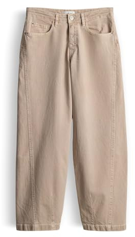 OPUS Damen Barrel | LOLAH Edgy Barrel Jeans aus BCI Cotton Mix Mid Rise Salted Caramel, 40 L28