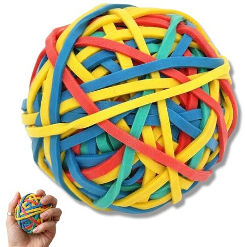 LABAOO Rubber Band Ball, Rubber Bands Heavy Duty, Elastic Rubber Bands Ball, Strong Elastic Ring Office Supplies Suitable for Offices and Homes