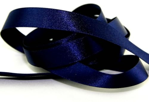 Berisfords Essentials R350135/13 | Navy Double Faced Satin Ribbon | 20m x 35mm
