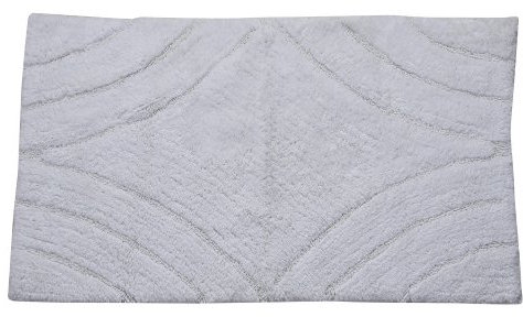 Castle Hill Machine-Washable Badteppich London rutschfest, Weiß, 21 x 34