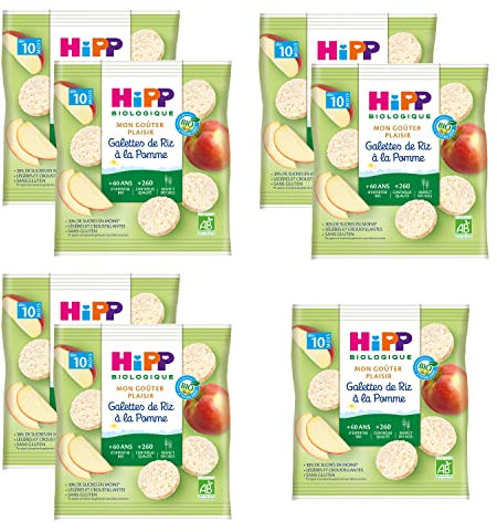 HiPP - Galettes de Riz à la Pomme dès 10 mois - 7 sachets de 30 g