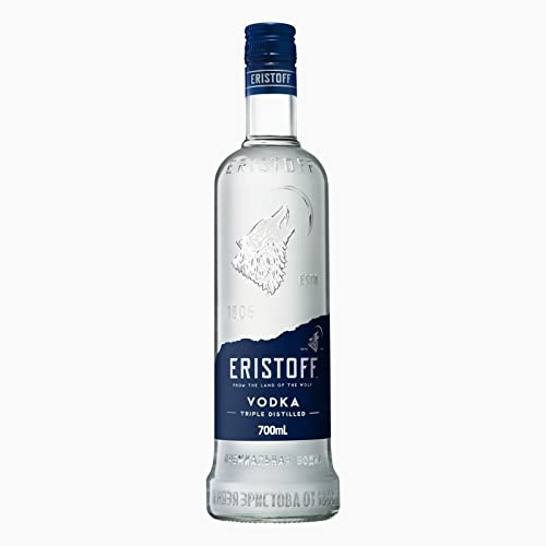 ERISTOFF Premium Vodka, 37.5% ABV, 70cl / 700ml, Charcoal Filtered, Triple Distilled Vodka Spirit