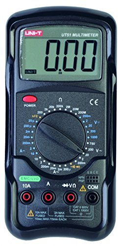 UNIT-T Digital-Multimeter, Kapazität Messung, schwarz UT51/MIE0014