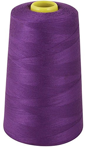 4 Rocchetti di filo in poliestere da cucito per macchine tagliacuci, 4.572 m Purple