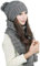 Winter Mütze Schal damen set warme Gestrickt Beanie mit pom Frauen Mädchen wolle