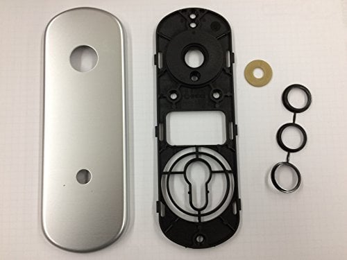 PLACCA BOCCHETTA ROSETTA GHIDINI PER PORTA - PORTA BLINDATA ALLUMINIO F1 CROMO SAT 61X179 CON FORO PER CILINDRO PREDISPOSTO PER IL POMO - ADATTABILE SU PLACCA DIERRE