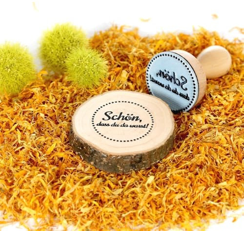 Bütic Schön-Stempel Holzstempel Rundstempel, Stempeltext:Schön.DASS du da warst!, Durchmesser:Ø 20mm