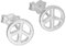 Sterling Silber Peace-Zeichen-Ohrstecker