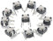 Gazechimp pour Les Contrôleurs Xbox One 360 ​​LB RB Shoulder Bumper Button Switch Tactile Switch 10x - Blanc, comme décrit