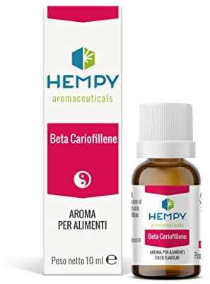 Terpene Puro del Pepe Nero, Cannella, Chiodi di Garofano HEMPY BETA CARIOFILLENE. Aroma del Benessere ad Azione Antinfiammatoria ed Analgesica. 10 ml