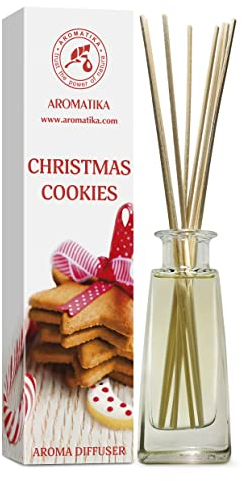 AROMATIKA trust the power of nature Weihnachtsplätzchen Aroma Diffusor 100ml - Duftvase - Raumduft - Lufterfrischer - Weihnachtsplätzchen Duftdiffusor - Geschenk - Raumbeduftungsmittel - Reed Diffuser