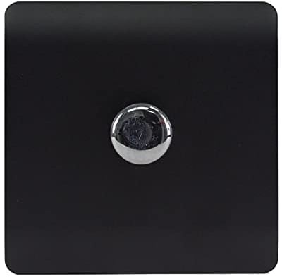 Trendi Artistic Modern Tactile 1 Gang 2 Way 120w LED Dimmer Switch Matt Black