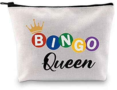 Bingo Queen Make-up-Tasche, Bingo-Liebhaber, lustiges Bingo-Geschenk, Bingo-Reisetasche, Bingo-Spiel-Geschenke, Bingo Queen Tasche, medium