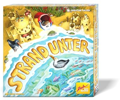 Zoch 601105161 Strand Unter – das spannende Ebbe und Flut Spiel für Sandburgenbauer, 2 bis 4 Spieler, für Kinder ab 8 Jahre