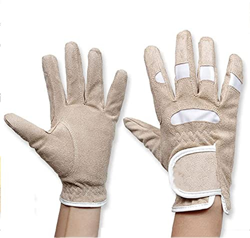 Pkfinrd Erwachsene Reiterhandschuhe Outdoor atmungsaktiv rutschfeste Fäustlinge Handschuhe Männer und Frauen Ritter Liefert Backyard Gartenarbeit Angelausrüstung (Size : M)