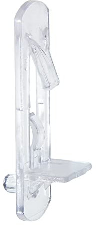 Rierdge 50 Stück Kunststoff-Regalstifte, 5 mm, 1,9 cm, transparenter Kunststoff, für 5 mm Durchmesser Heringsloch und 1,9 cm Schrankregal