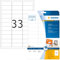 HERMA 8837 Universal Etiketten für Inkjet Drucker, 800 Blatt, 63,5 x 25,4 mm, 33 pro A4 Bogen, 26400 Stück, selbstklebend, bedruckbar, matt blanko Klebeetiketten Aufkleber für Tintenstrahldrucker weiß