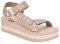 Guess Avin - Sandalo da donna con zeppa, Oro rosato, 36 EU