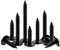 Swpeet Lot de 120 vis à bois à tête bombée modifiée Phillips #8 x 1,27 cm, en acier au carbone plaqué phosphate noir - Vis autotaraudeuses pour plastique, bois et matériaux souples