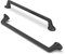 FURNIWARE 10 Pack Cabinet Pulls, Hardware Drawer Handles, Zinc Alloy Kitchen Cabinet Door Handles Pull, Matt Black-192mm(7.6 Inch) Hole Center