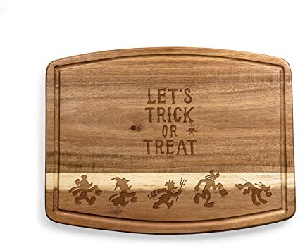 PICNIC TIME Disney Mickey Mouse & Friends Ovale Acacia Cutting Board, Serving Board, Charcuterie Board, (Acacia Wood)