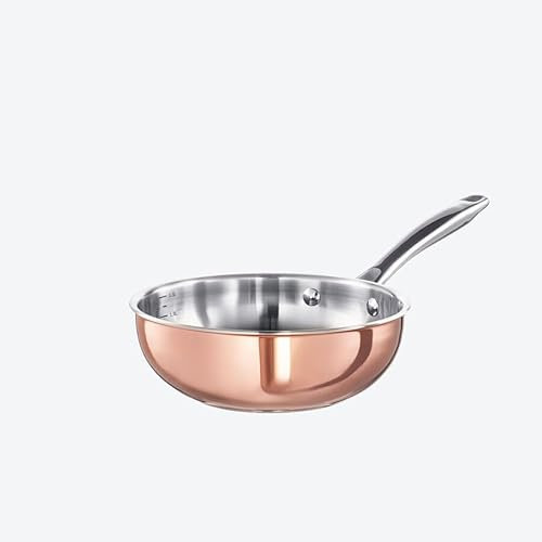 Hagen Grote 5-Lagen Kupfer-Sauteuse ohne Deckel, mit magnetischem Edelstahl-Spezialboden, Ø 20 cm, 7 cm hoch, Inhalt 2 l