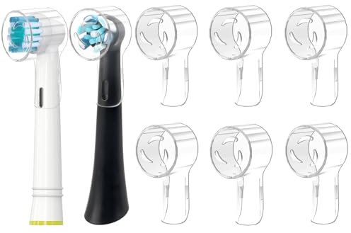 Kisstta Coprire la Testina Dello Spazzolino Elettrico Per Orale B iO Serie - Copertura Protettiva per testine di spazzolino elettrico - Più Conveniente Per Viaggiare e Igiene Orale, (Chiaro)
