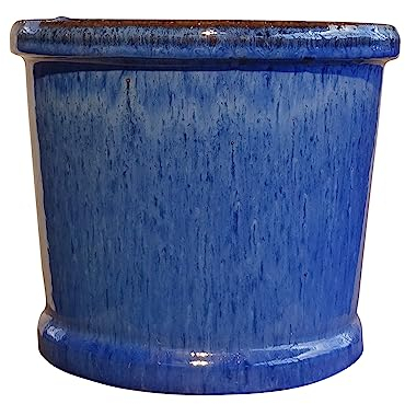 TucanoHamburg Blumentopf, Modell Zylinder blau 38x30cm, frostfest